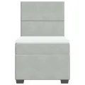 cadre de lit et matelas Gris clair 90x200 cm Velours