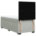 cadre de lit et matelas Gris clair 90x200 cm Velours