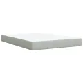 cadre de lit et matelas Gris clair 160x200cm Velours