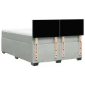 cadre de lit et matelas Gris clair 160x200cm Velours