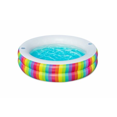 Bestway Piscine Enfant 2 Arceaux Arc-en-ciel 206x206x51cm +6 Ans Jardi