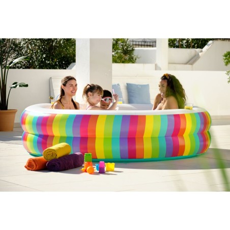 Inflatable Paddling Pool for Children Bestway Rainbow 206 x 206 x 51 c