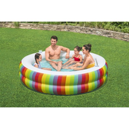 Bestway Kinderzwembad 2 Ringen Regenboog 206x206x51 cm +6 Jaar Tuin 54