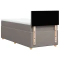 cadre de lit avec matelas Taupe 90x200 cm Tissu