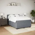 cadre de lit et matelas Gris foncé 160x200cm Velours