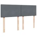 cadre de lit et matelas Gris foncé 160x200cm Velours