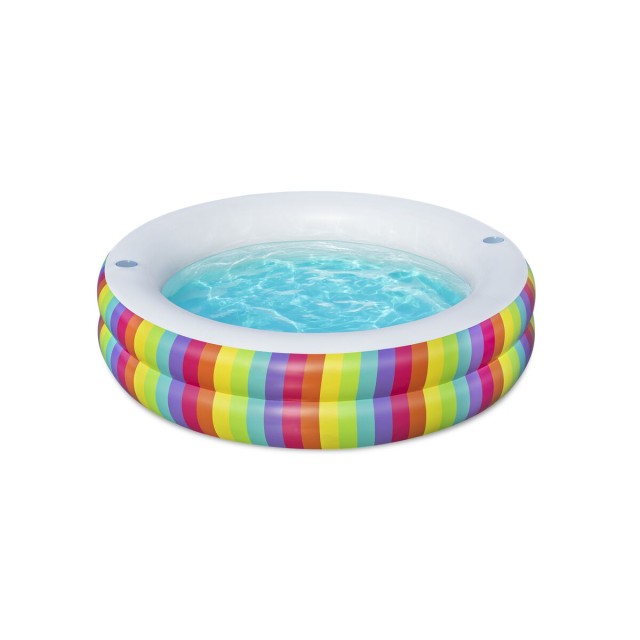 Bestway Kinderzwembad 2 Ringen Regenboog 206x206x51 cm +6 Jaar Tuin 54