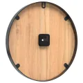 Horloge murale marron Ø39 cm fer et bois d'ingénierie