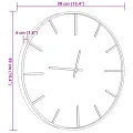 Horloge murale marron Ø39 cm fer et bois d'ingénierie