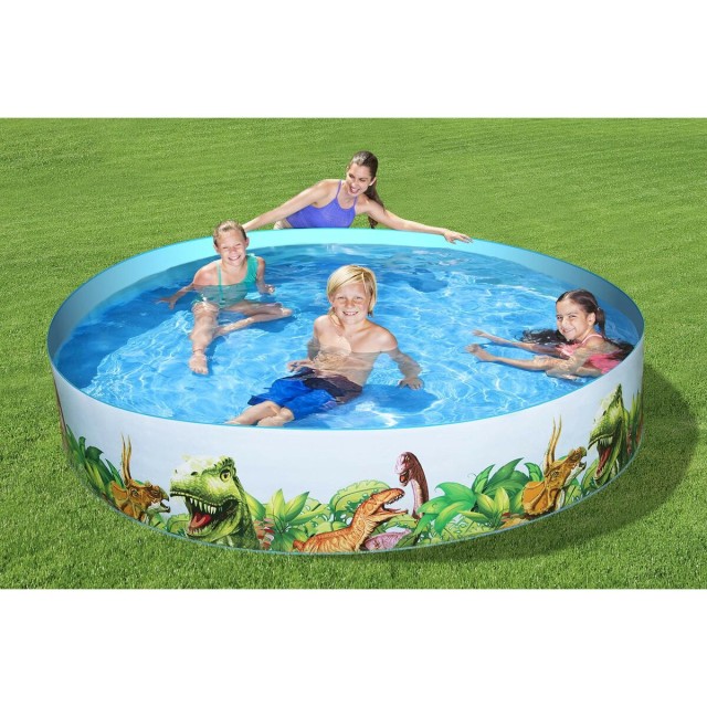 Bestway Piscina Rigida Infantile PVC Dinosauri 244x46 cm +3 Anni Giard