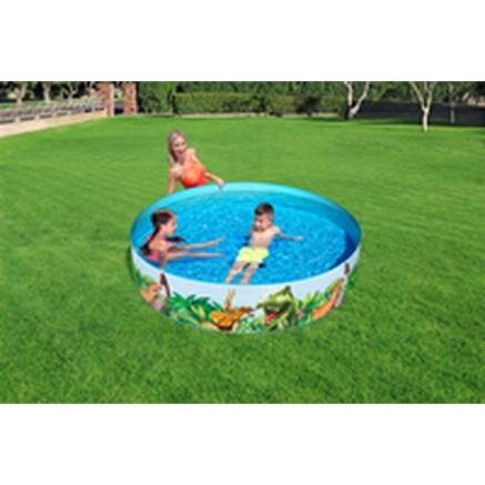 Bestway Piscina Rigida per Bambini PVC Dinosauri 183x38 cm +2 Anni Gia 2