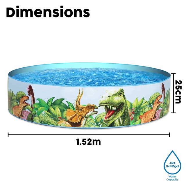 Bestway Piscine Rigide pour Enfants PVC Dinosaures 183x38 cm +2 Ans Ja