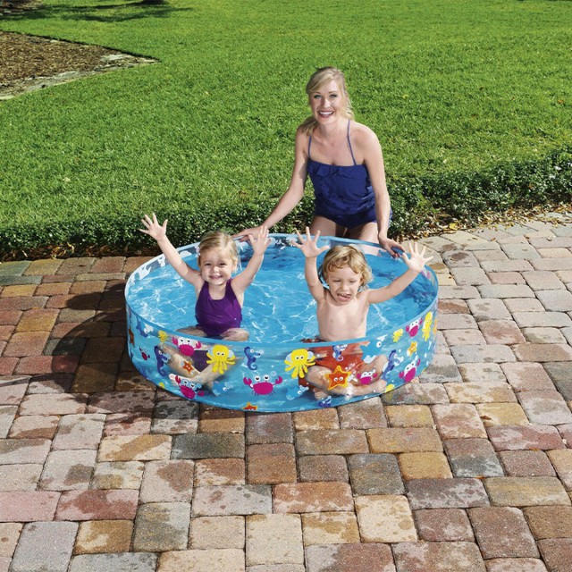 Bestway Piscina Rigida PVC per Bambini Mare 122x25 cm +2 Anni Giardino