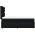 cadre de lit avec matelas Noir 90x200 cm Tissu