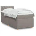 cadre de lit avec matelas Taupe 90x200 cm Tissu