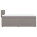 cadre de lit avec matelas Taupe 90x200 cm Tissu