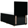 cadre de lit avec matelas Noir 90x200 cm Tissu