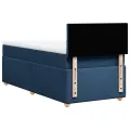 cadre de lit avec matelas Bleu 90x200 cm Tissu