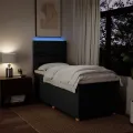 cadre de lit avec matelas Noir 90x200 cm Tissu