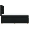 cadre de lit avec matelas Noir 90x200 cm Tissu