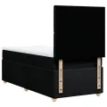 cadre de lit avec matelas Noir 90x200 cm Tissu