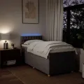 cadre de lit avec matelas Taupe 90x200 cm Tissu