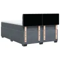 cadre de lit et matelas Gris foncé 140x200cm Velours