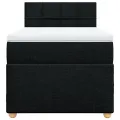 cadre de lit avec matelas noir simple tissu