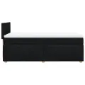 cadre de lit avec matelas noir simple tissu