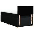 cadre de lit avec matelas noir simple tissu