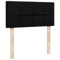 cadre de lit avec matelas noir simple tissu
