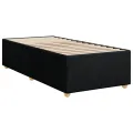cadre de lit avec matelas noir simple tissu
