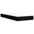 cadre de lit avec matelas noir simple tissu
