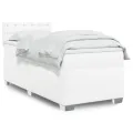 cadre de lit avec matelas Blanc 90x190 cm Similicuir