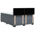 cadre de lit et matelas Gris foncé 160x200cm Velours