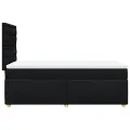 cadre de lit avec matelas Noir 90x190 cm Tissu