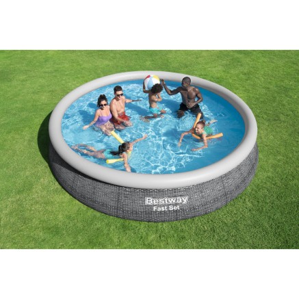 Bestway Piscina Gonfiabile Adulto Ratan con Depuratore 475x84 cm Giard 2