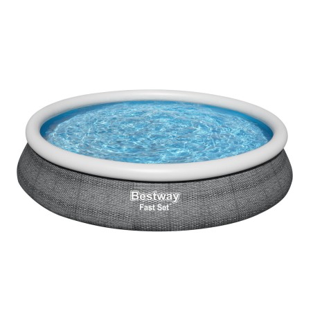 Bestway Opblaasbaar Zwembad Volwassen Ratan Ring met Filter 475x84 cm
