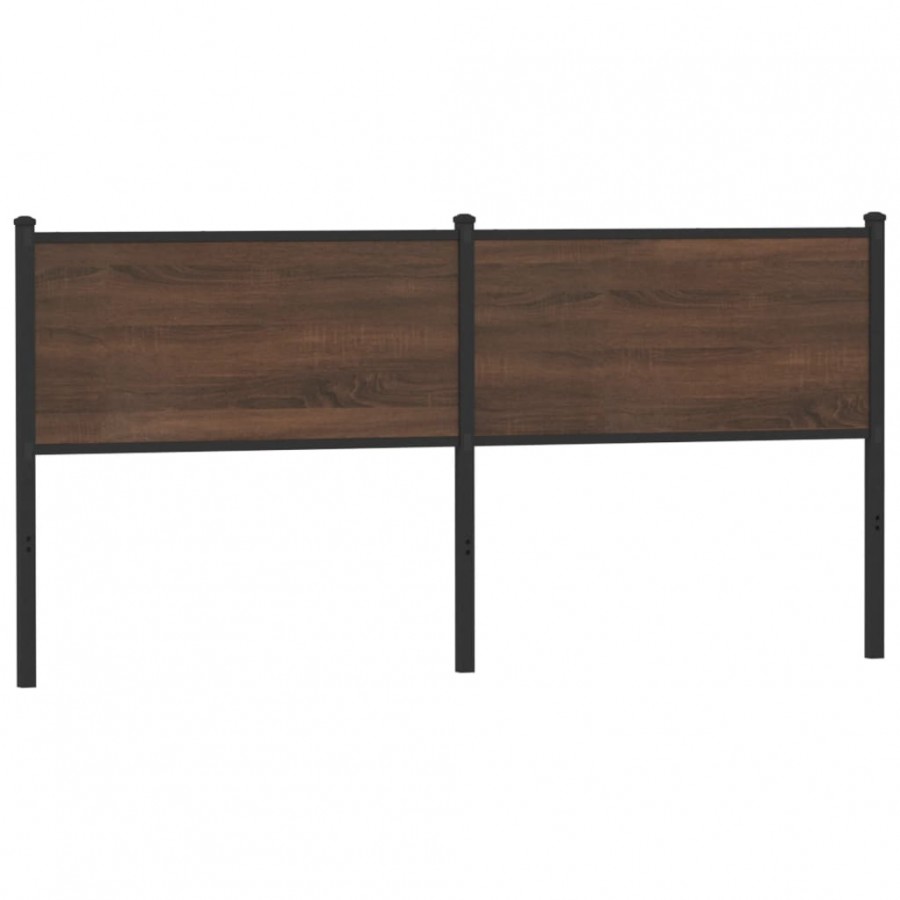 Tête de lit chêne marron 160 cm bois d'ingénierie et acier