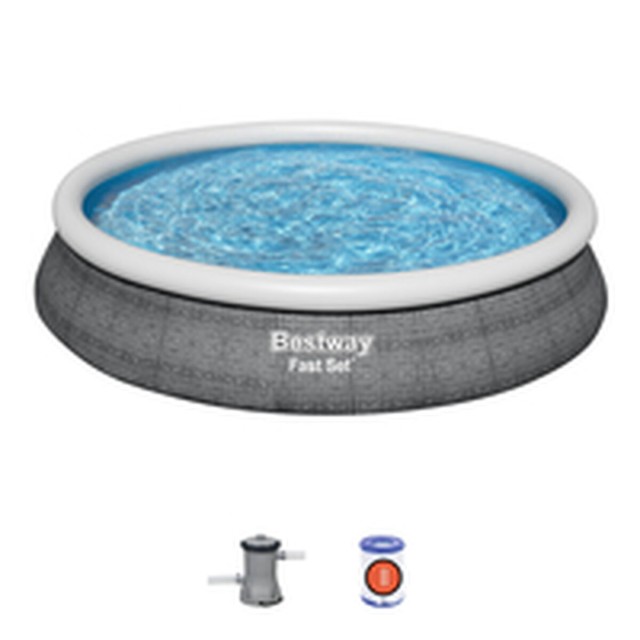 Bestway Piscina Gonfiabile Adulto Ratan con Depuratore 475x84 cm Giard