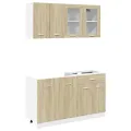 Ensemble d'armoires de cuisine 4 pcs chêne sonoma