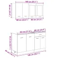 Ensemble d'armoires de cuisine 4 pcs chêne sonoma