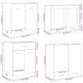 Ensemble d'armoires de cuisine 4 pcs chêne sonoma