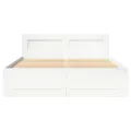 Cadre de lit avec tête de lit sans matelas blanc 120x190 cm