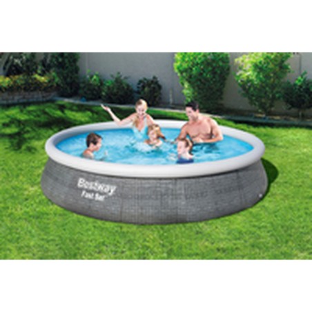 Bestway Piscina Hinchable Adulto Aro Ratan con Depurador 396x84 cm Jar