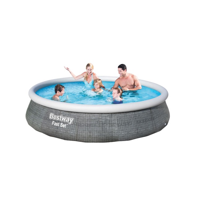 Bestway Piscina Gonfiabile Adulto Aro Ratan con Depuratore 396x84 cm G