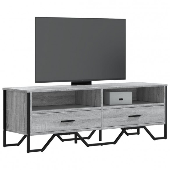 Meuble TV sonoma gris 122x34x41 cm bois d'ingénierie