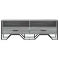 Meuble TV sonoma gris 122x34x41 cm bois d'ingénierie