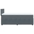 cadre de lit et matelas Gris foncé 80x200 cm Velours