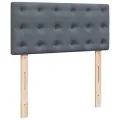 cadre de lit et matelas Gris foncé 80x200 cm Velours